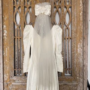 LAURA ASHLEY VINTAGE WEDDING DRESS VEIL 8